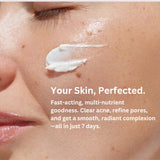 Acne Day Cream application on face