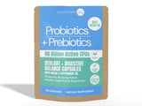 Front of the Hollywoodskin Probiotics + Prebiotics Capsules pouch.