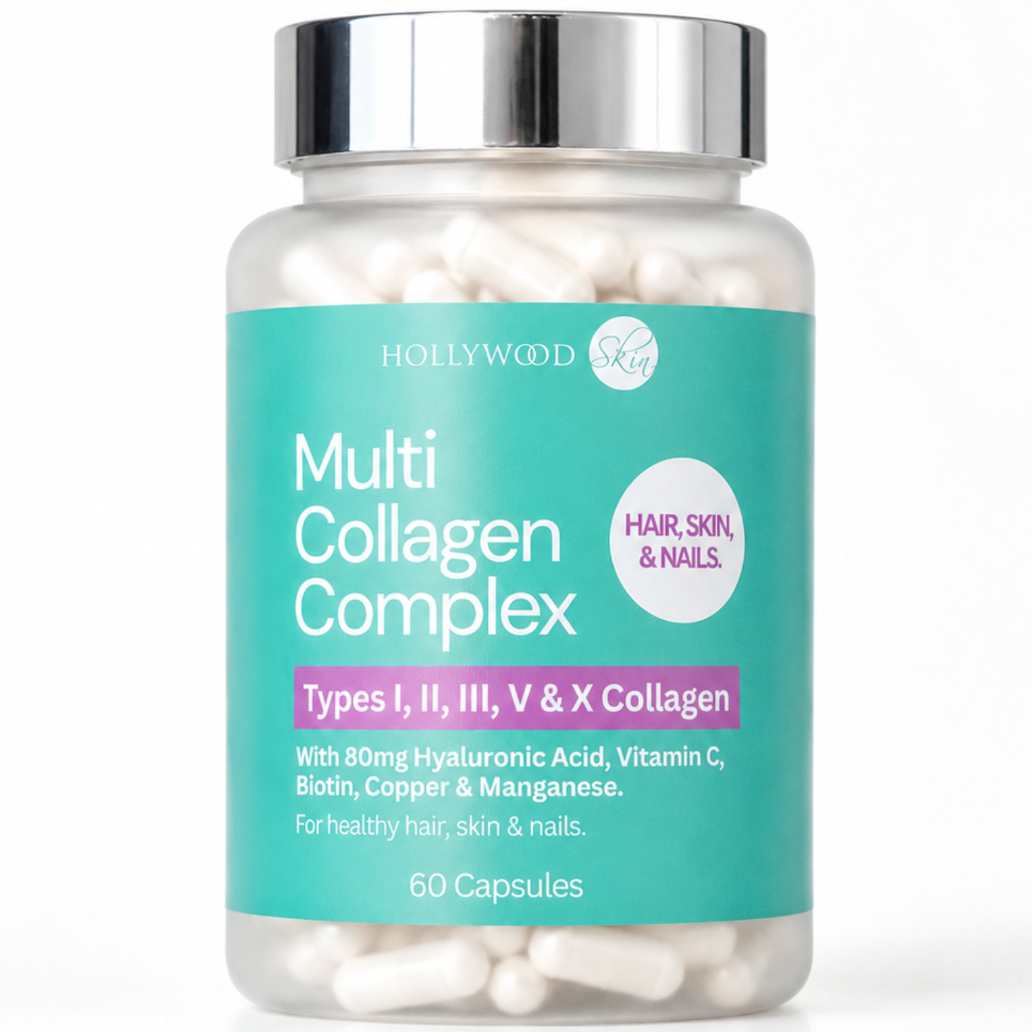 Multi Collagen Complex comparison chart – 5 types of collagen, hyaluronic acid, copper & manganese