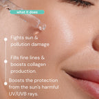 Power Antioxidant Serum application on face
