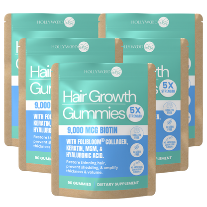 Hair Growth Gummies 〡9,000mcg Biotin, 250mg Keratin + 500mg MSM