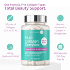 Five collagens. One daily ritual. Multi Collagen Complex capsule lifestyle shot