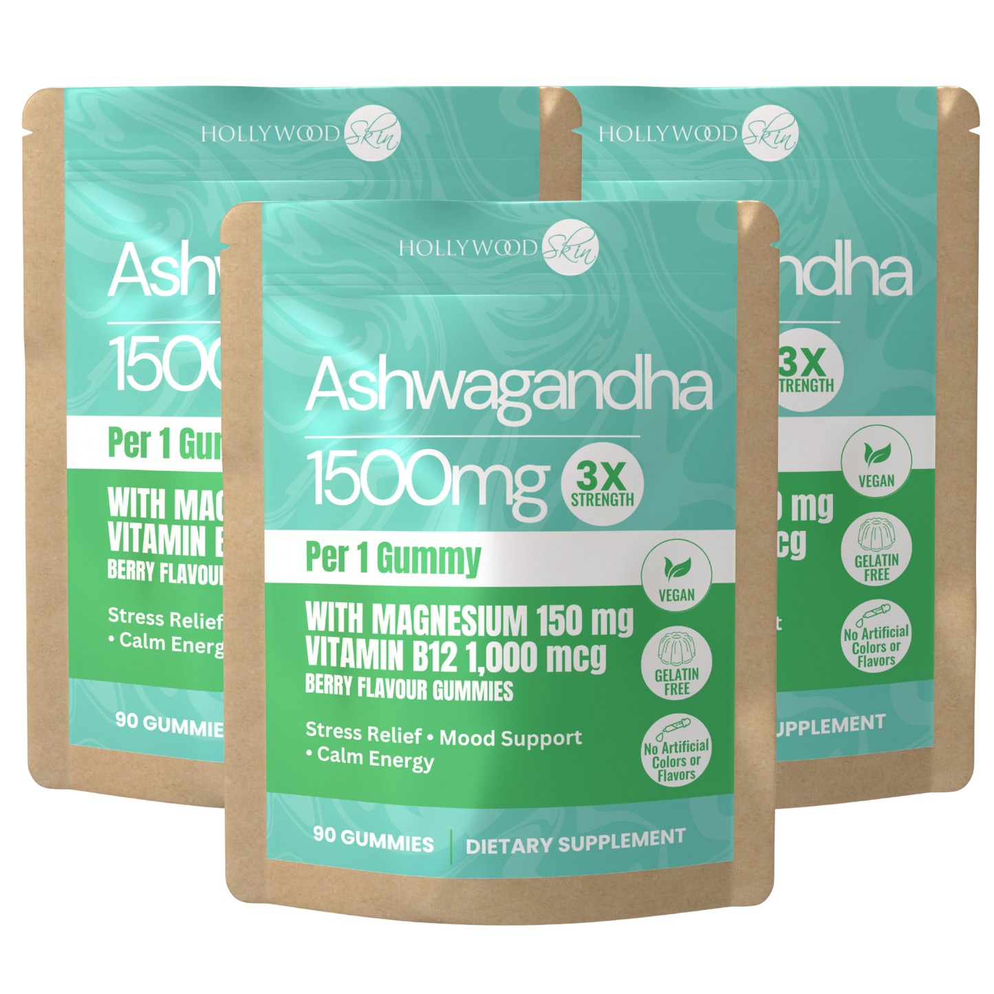 1500mg Ashwagandha Gummies  | 150mg Magnesium & 1000mcg B12