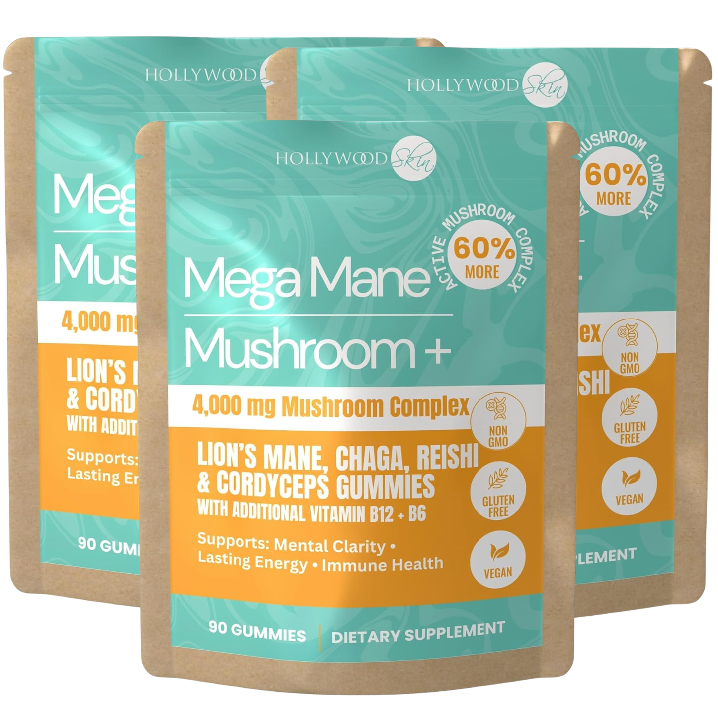 Mega Mane Mushroom+ Gummies | 4,000mg Mushroom Complex