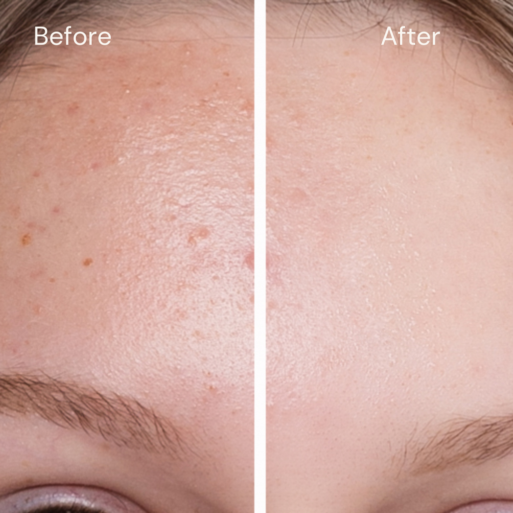 Before and after wrinkle reduction results
