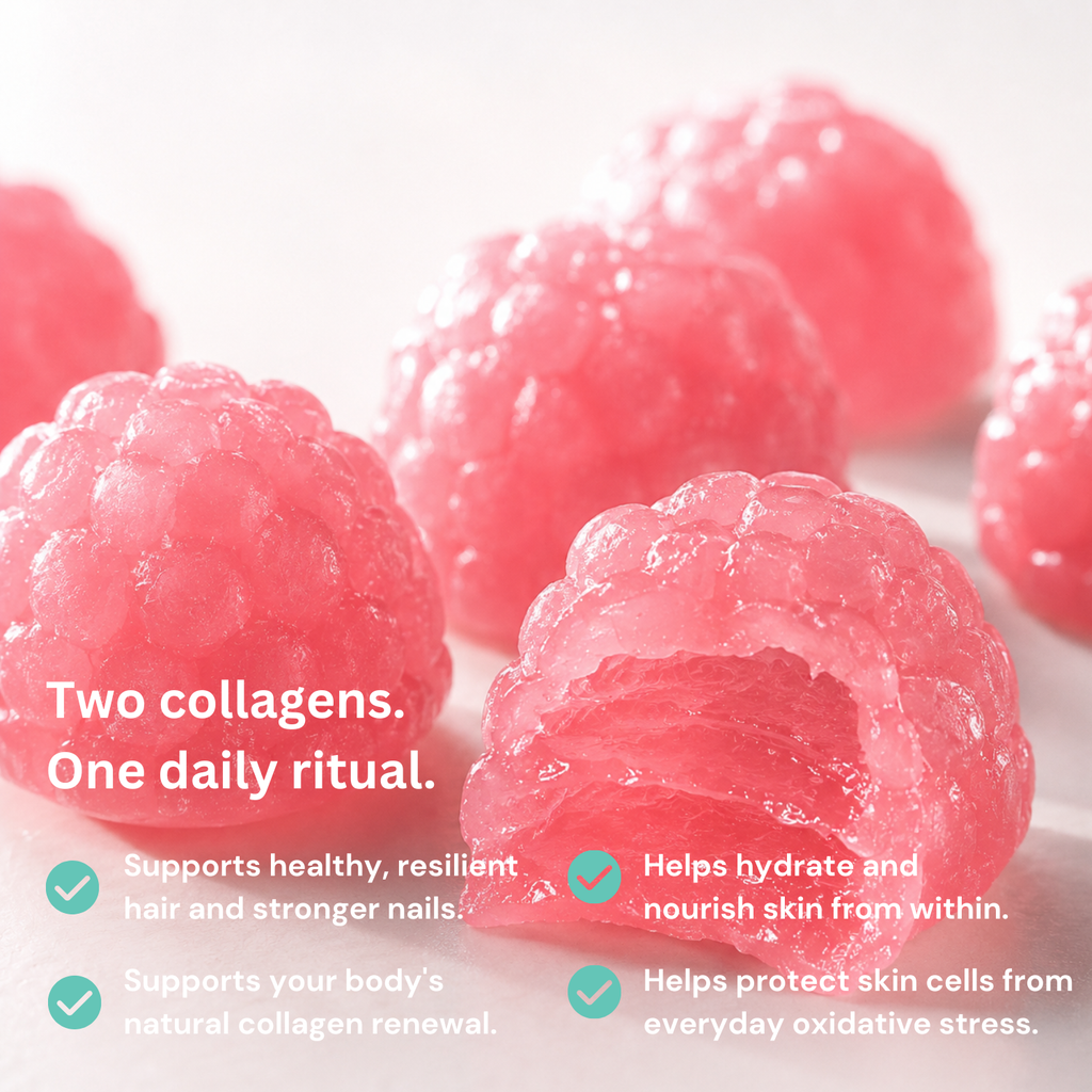 Woman holding Marine Collagen Gummies by Hollywoodskin