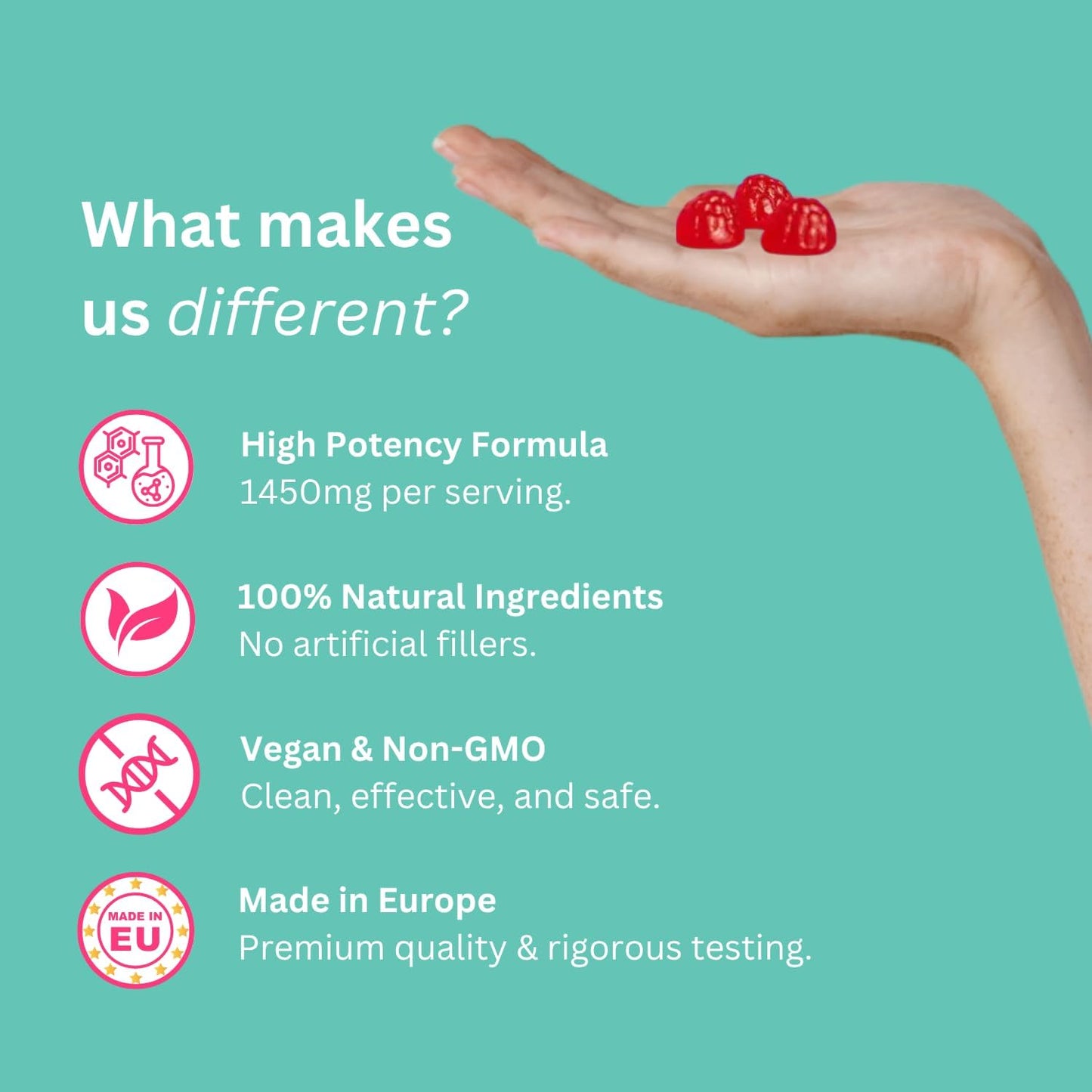 Potency Bladder Support Gummies | 700mg Cranberry Extract + 500mg Pumpkin Seed Extract