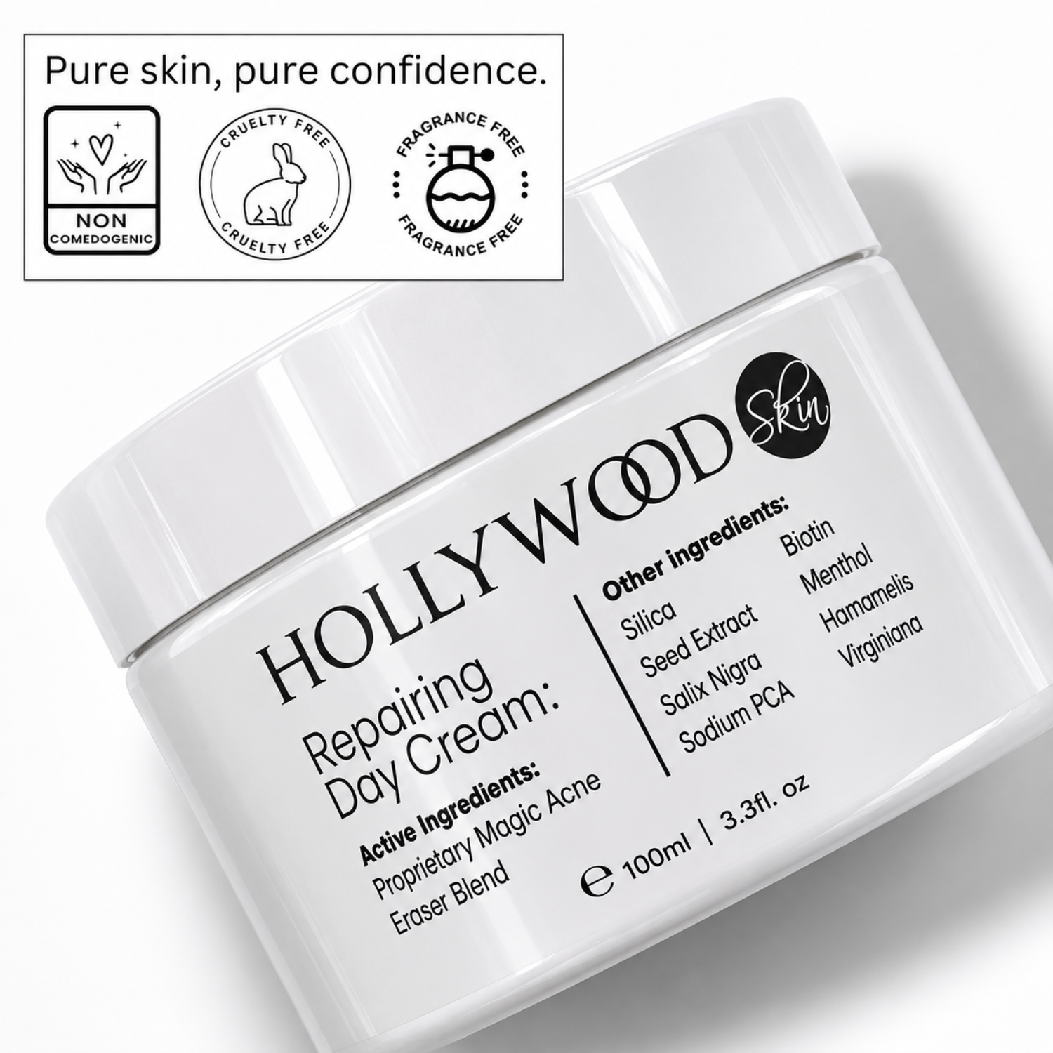 Acne Day Cream |
Lightweight day cream with 1% salicylic acid, witch hazel and vitamin A. Hydrates, controls excess oil and helps clear breakouts without irritation.
