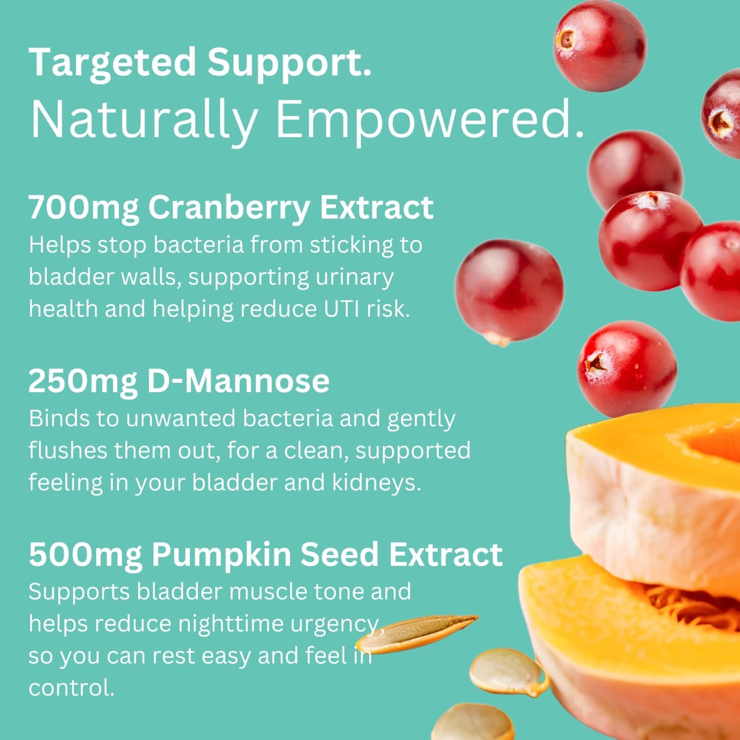 Potency Bladder Support Gummies | 700mg Cranberry Extract + 500mg Pumpkin Seed Extract