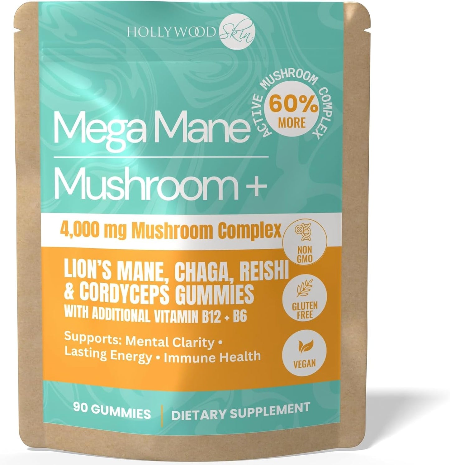 Mega Mane Mushroom+ Gummies | 4,000mg Mushroom Complex