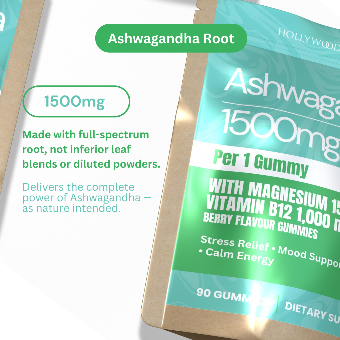 1500mg Ashwagandha Gummies  | 150mg Magnesium & 1000mcg B12