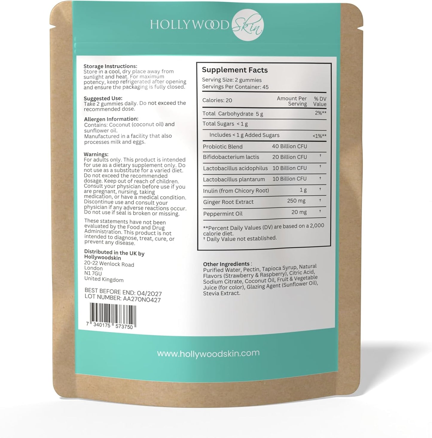 Probiotics + Prebiotics Gummies | 40 Billion CFU