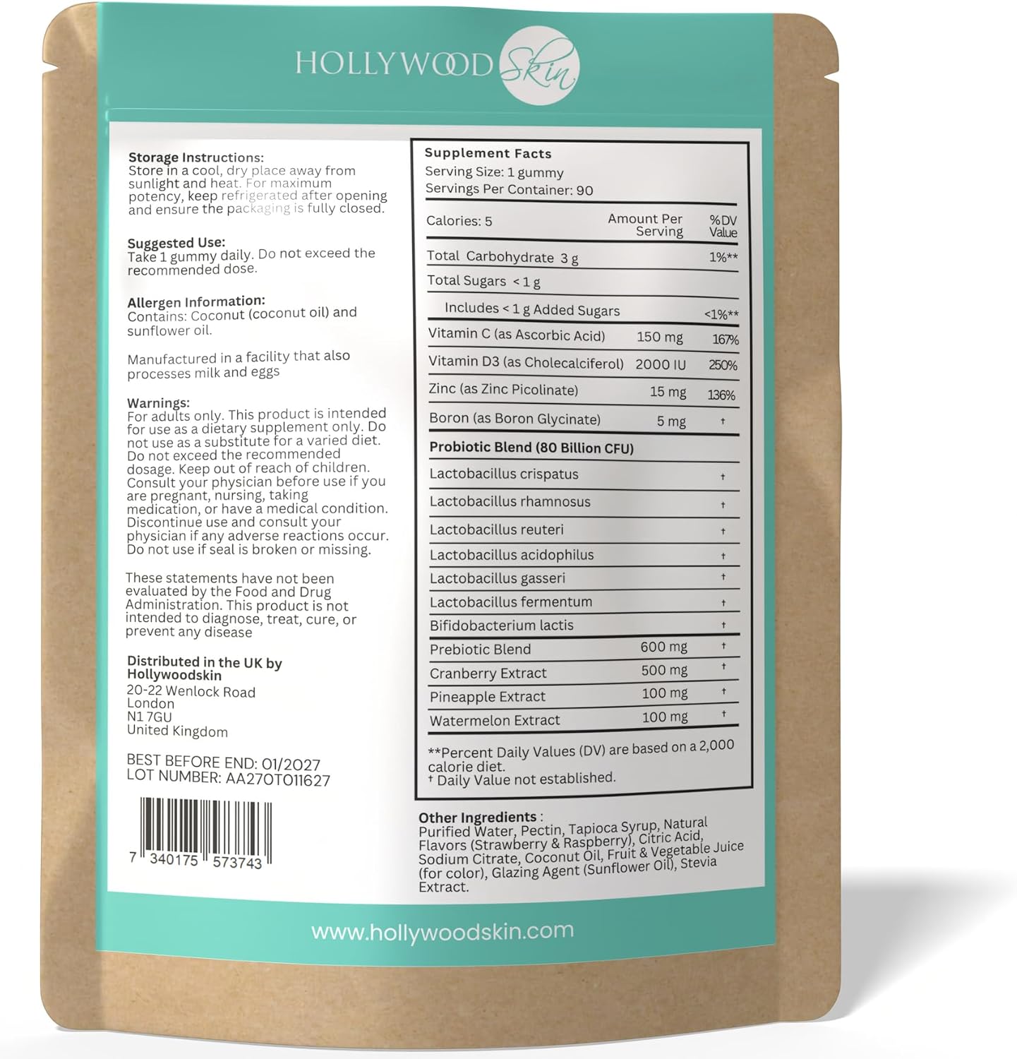 Vaginal Probiotics Gummies | 80 Billion CFUs