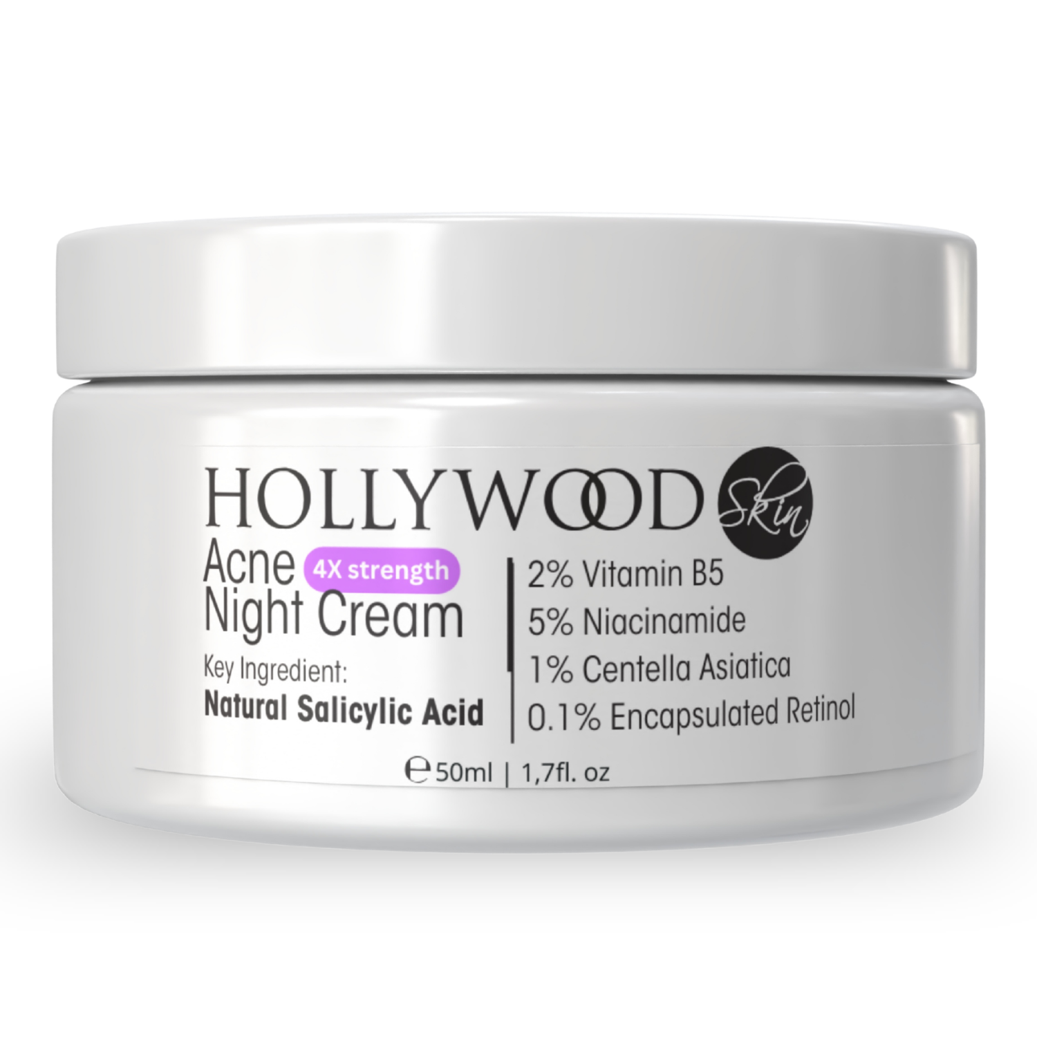 Acne Night Cream with 2% Salicylic Acid - overnight acne treatment